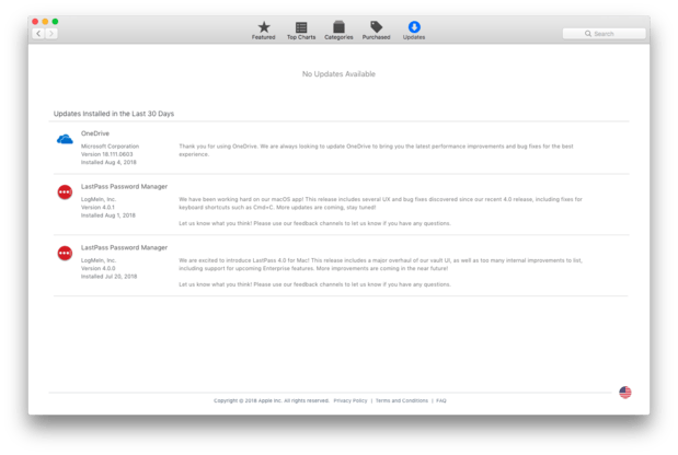 Updating Apple Macintosh OS X