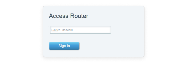 Log in with the default router admin password