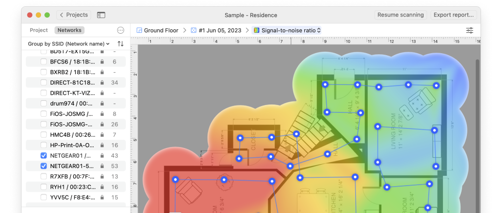 NetSpot Wifi Heatmap