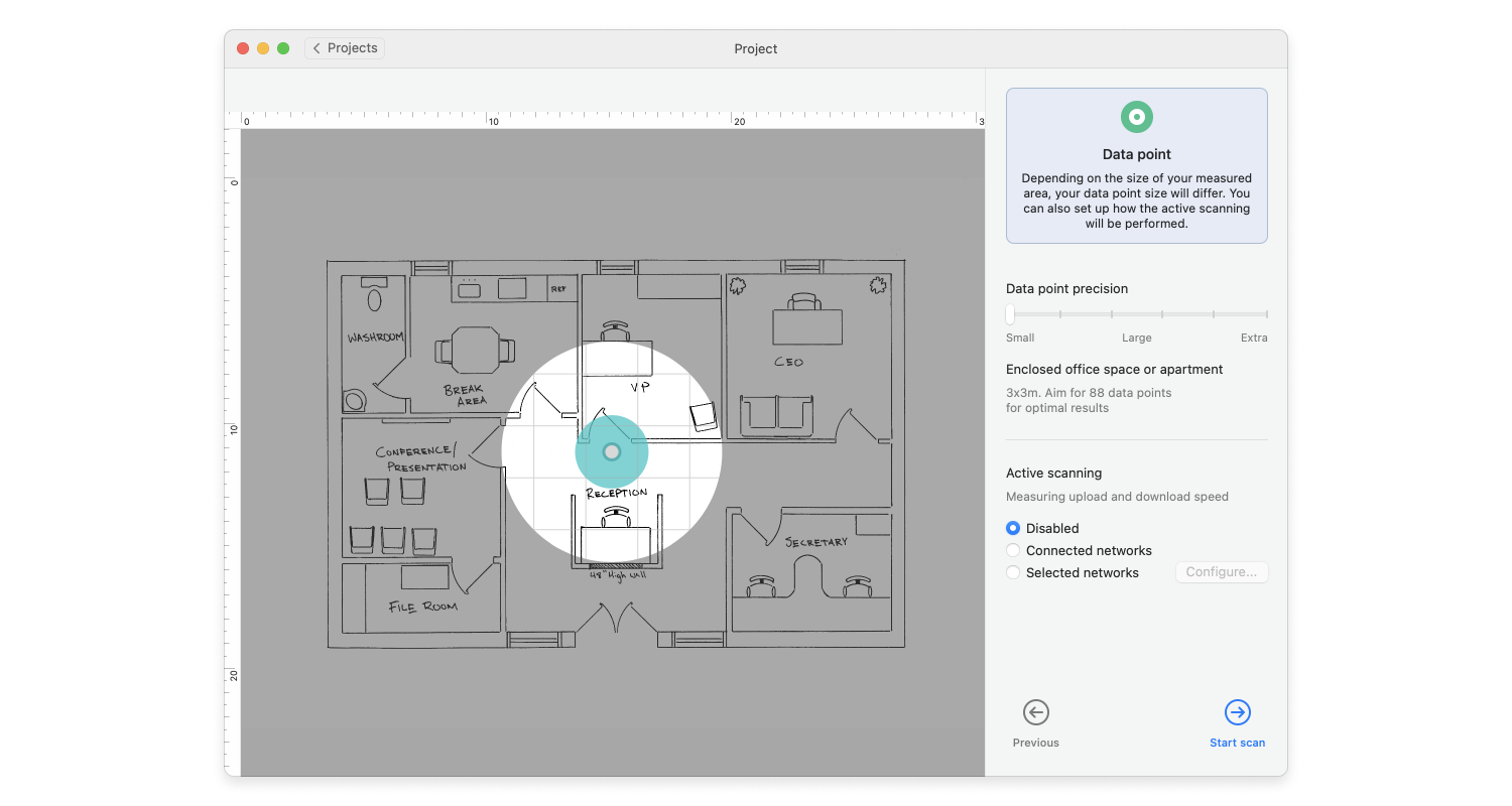 NetSpot active scan