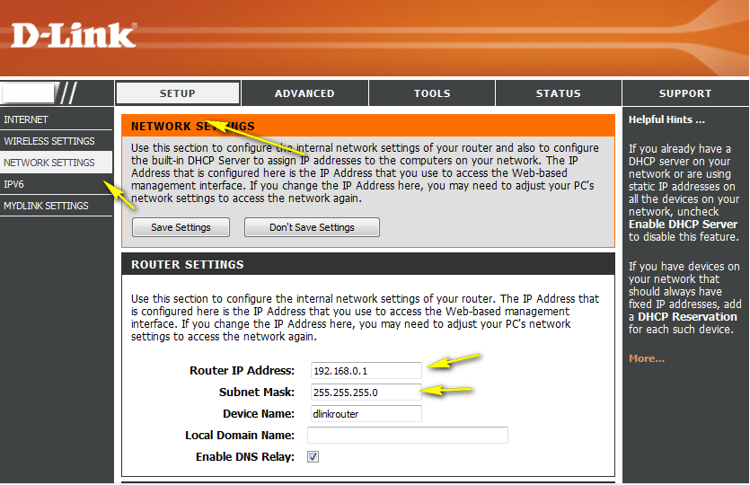 Type in the router’s new IP address under Router Settings