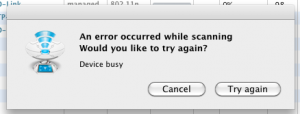device busy error