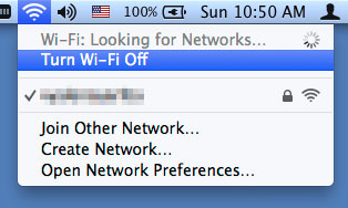 Turn Wi-Fi Off, OS X