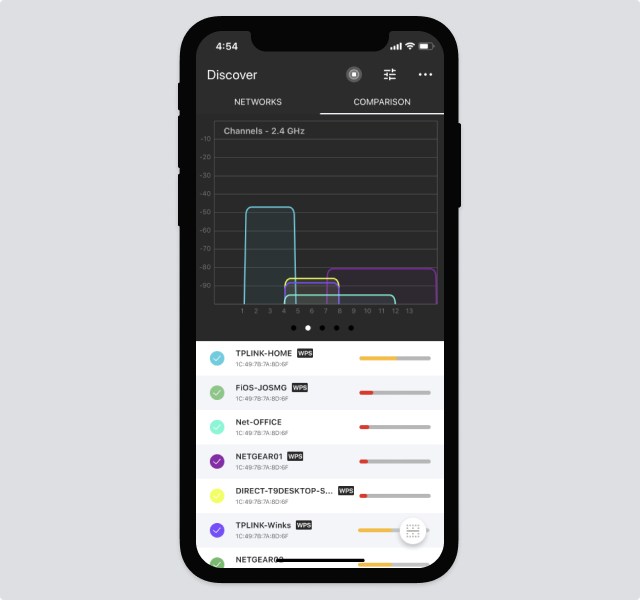 Channel overlap - NetSpot for iOS