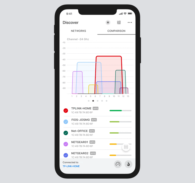 Discover mode NetSpot for iOS