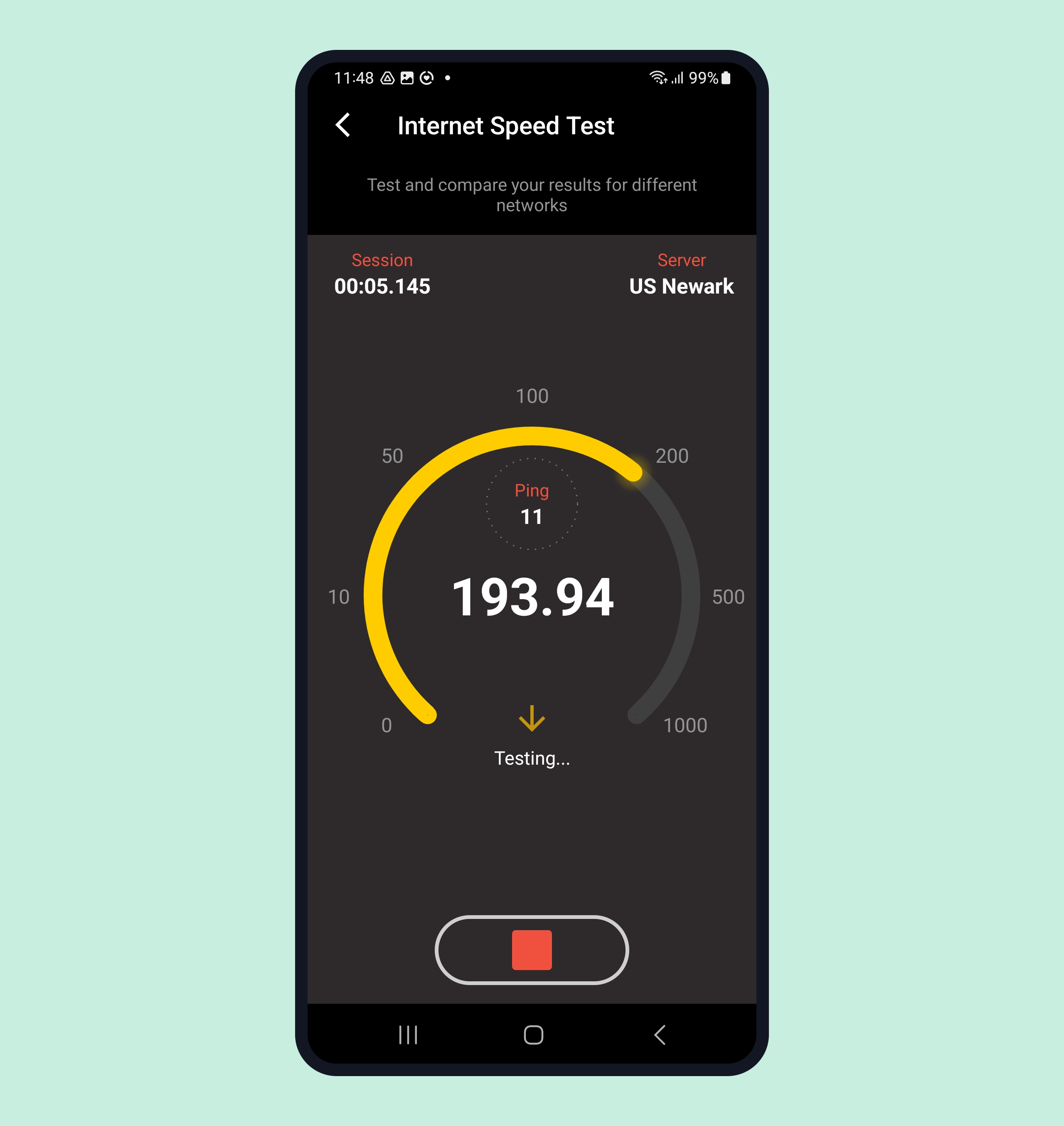 Internet speed test