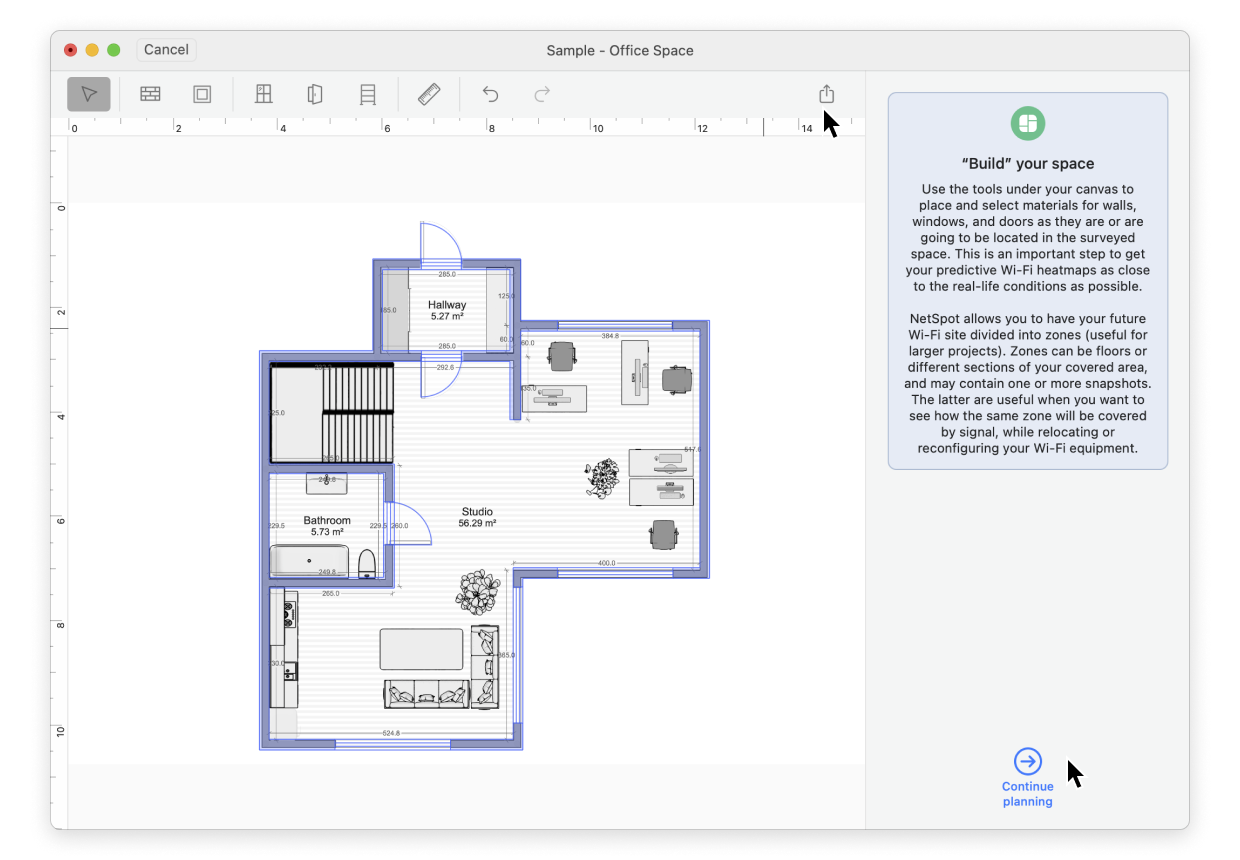 Planning mode — build your space