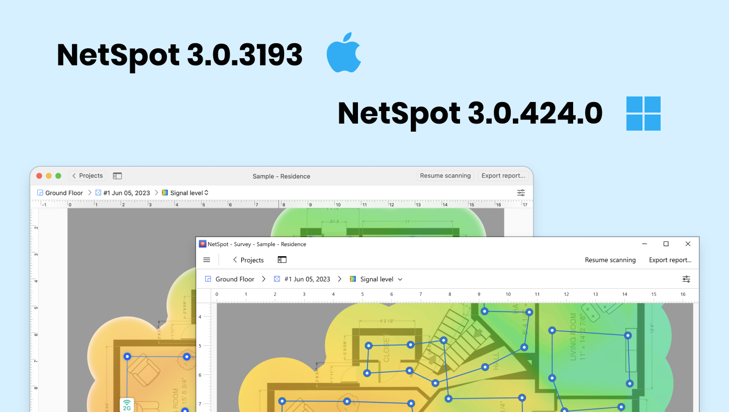 NetSpot 3.0 for Windows and macOS