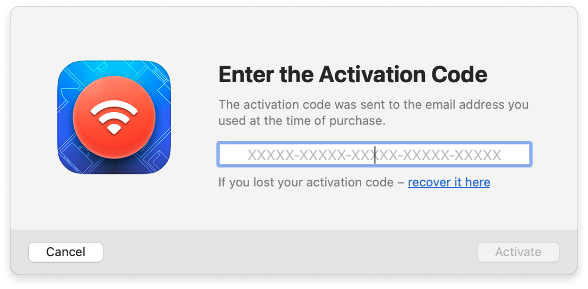 paste activation code