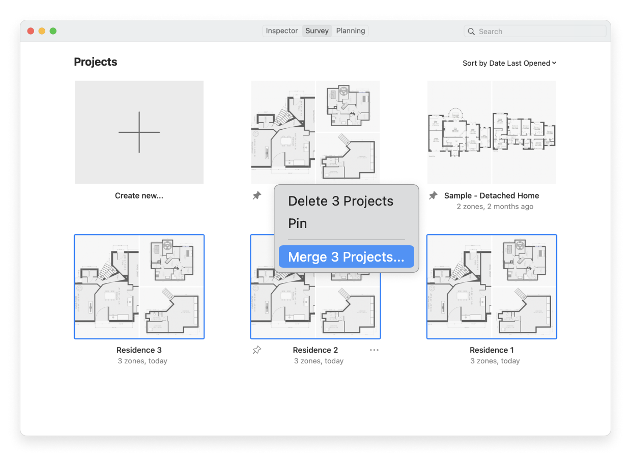 Merge projects option