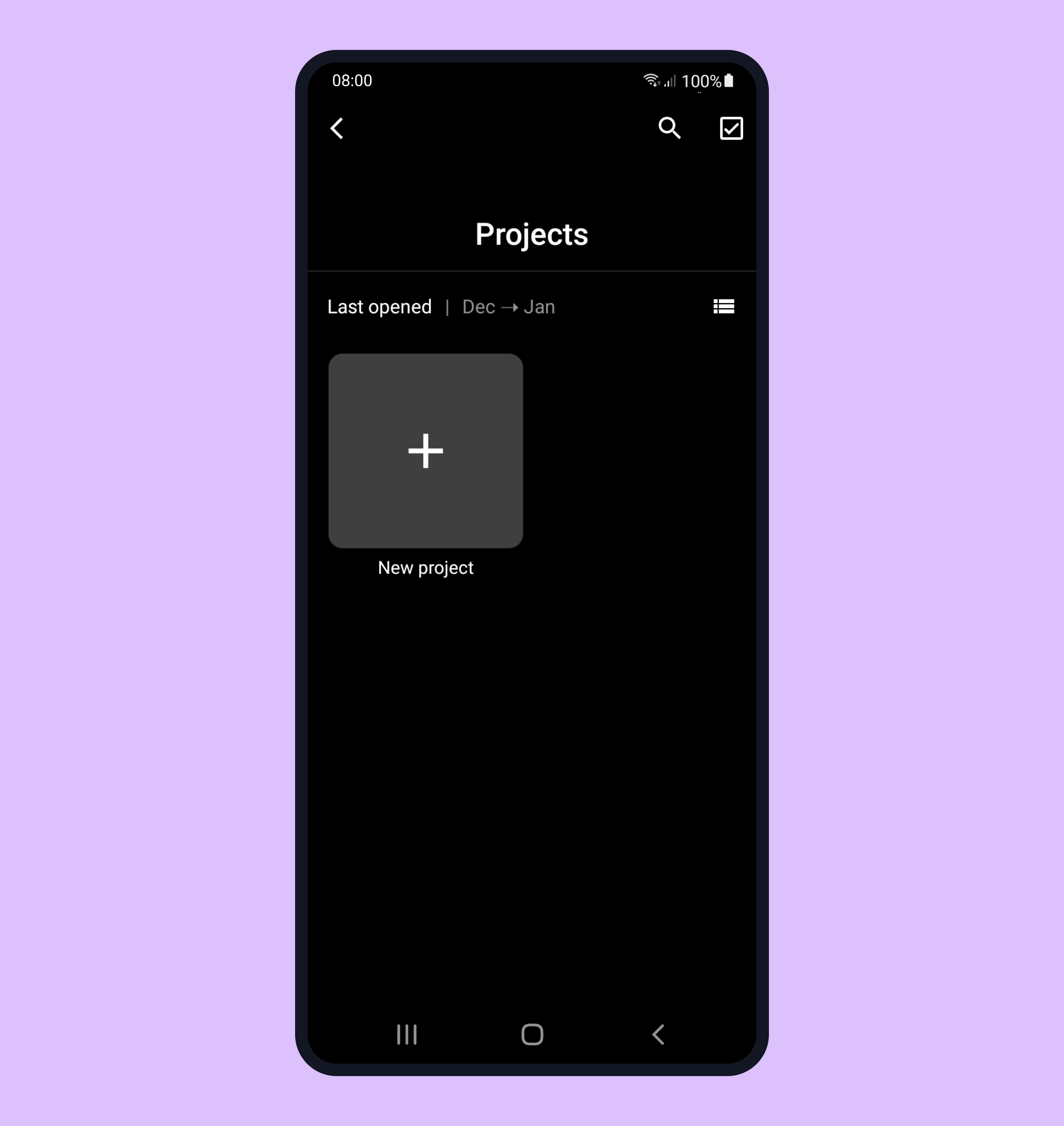 Create a new project