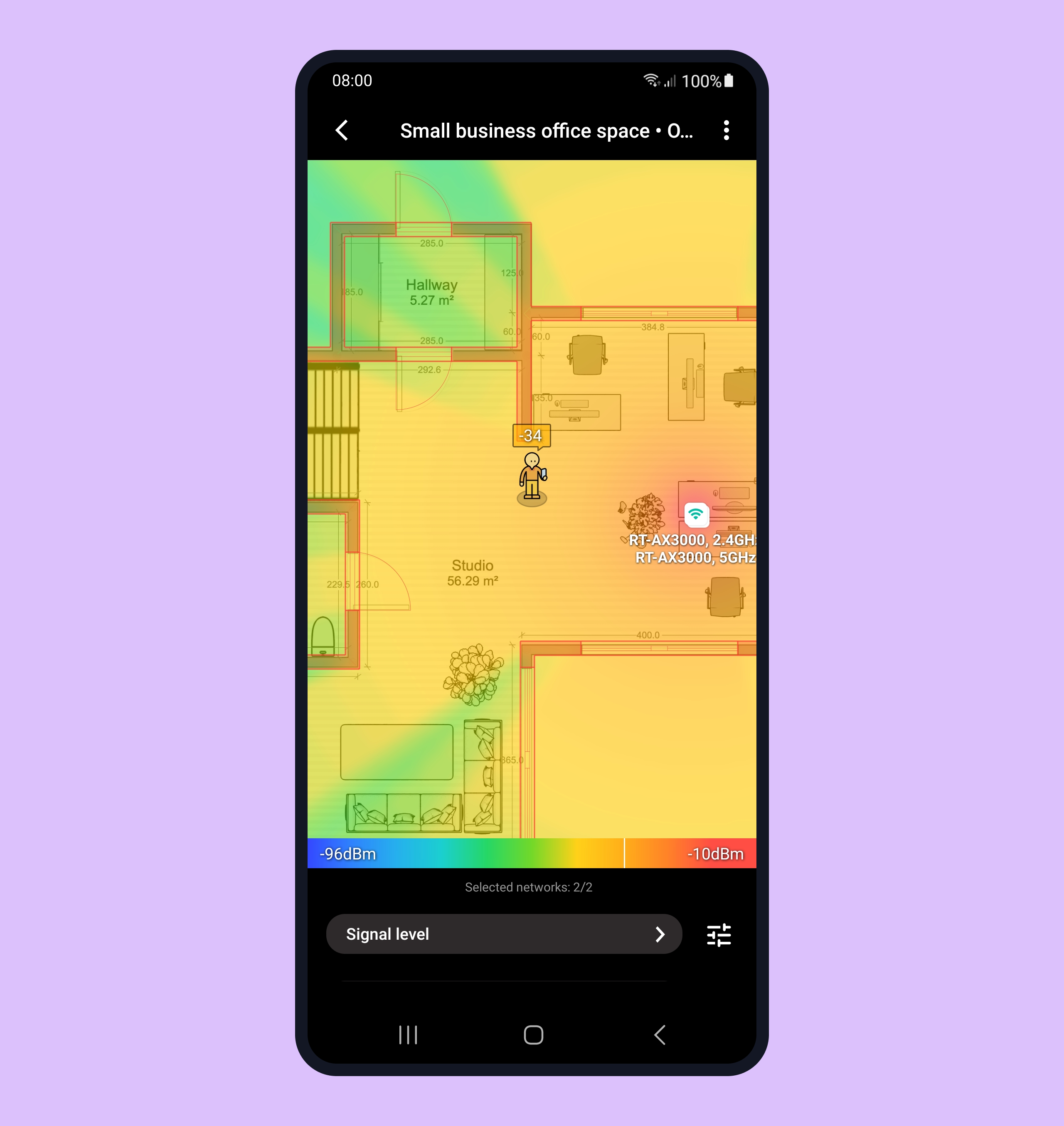 Predictive WiFi heatmap