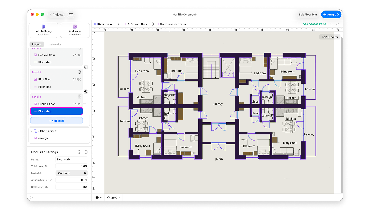 Click the Floor slab option