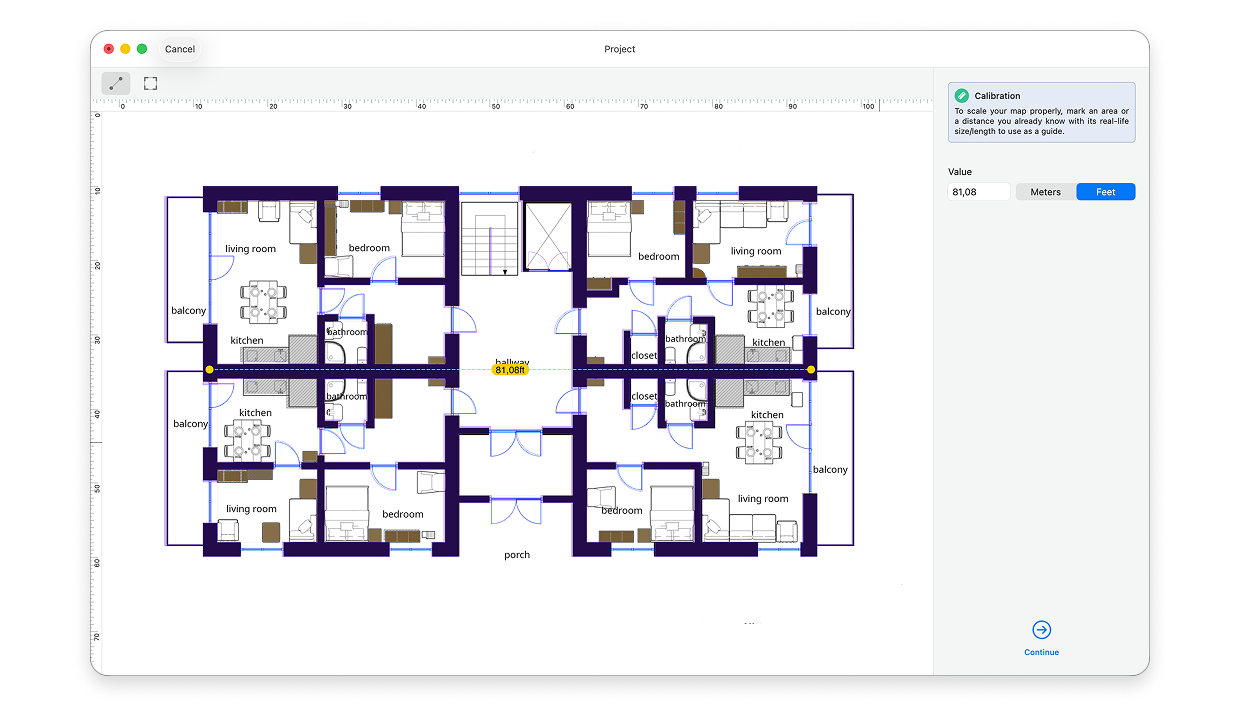 Planning mode — calibrate map