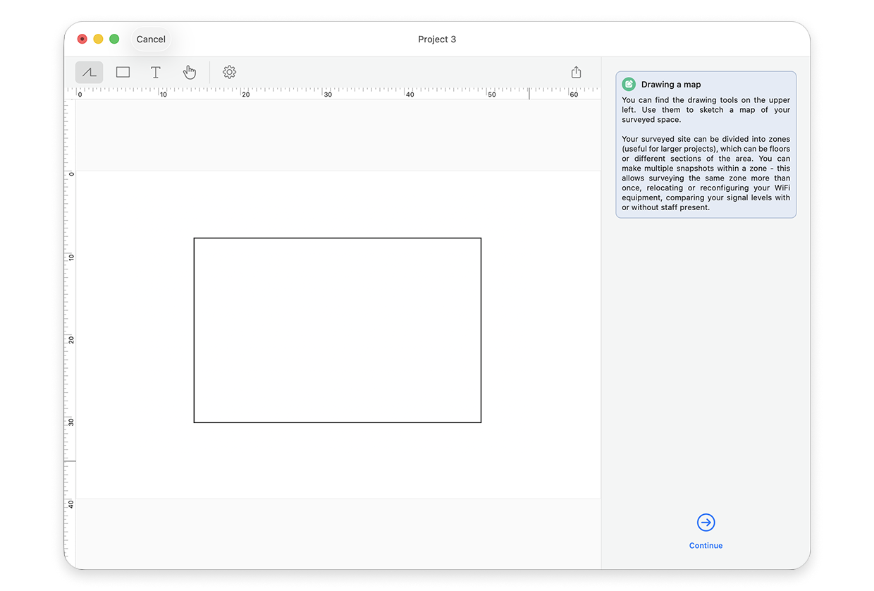 Use the tools in the Build Layout toolbar — draw your map Use the tools in the Build Layout toolbar — draw your map
