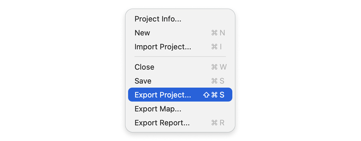 Export Project with File - Export Project…