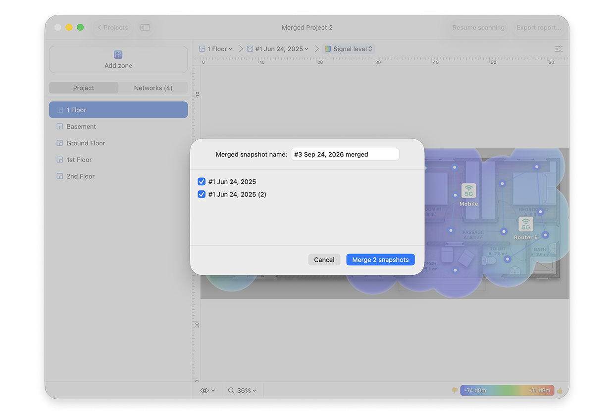  Merged snapshot name field