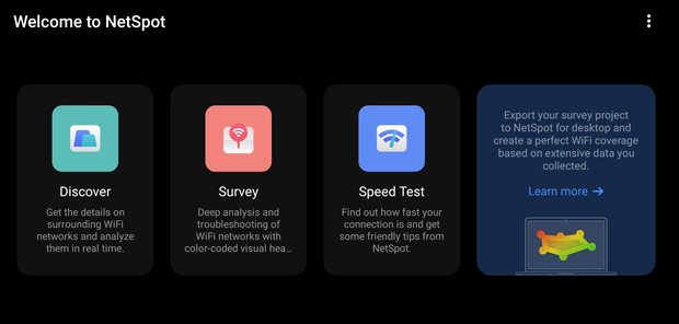 NetSpot — internet speed test app
