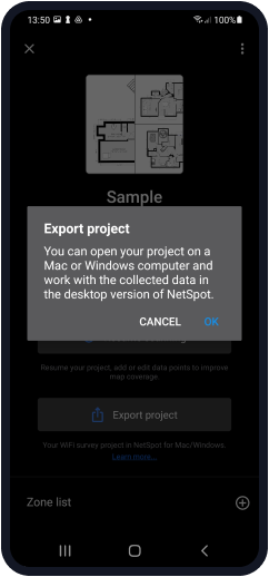 Export the project