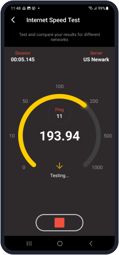 Prueba de velocidad de Android