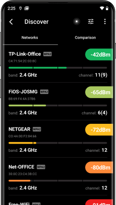 Obtenga información detallada sobre las redes WiFi