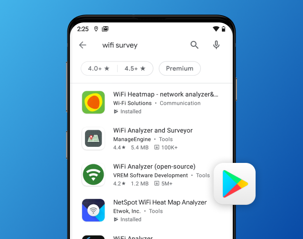 Site Surveys mit einem WLAN Site Survey Tool für Android