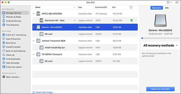 Recover Deleted Files from an SD Card Using Disk Drill