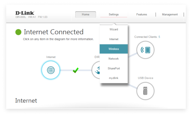 Vaya a la sección Configuración Inalámbrica