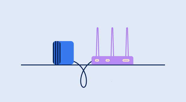 Connect the router with your modem
