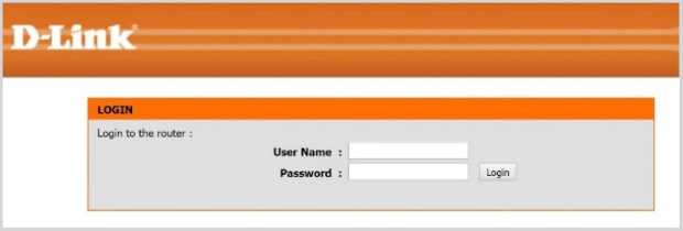 Enter router login and password