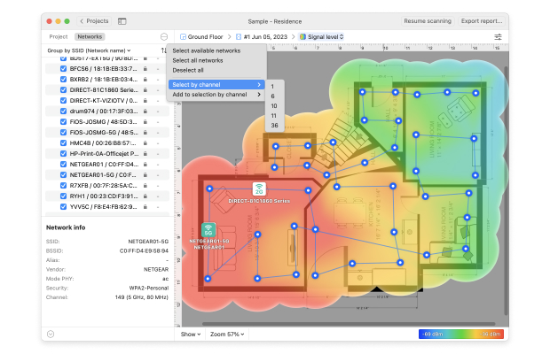 Select Networks by Channel