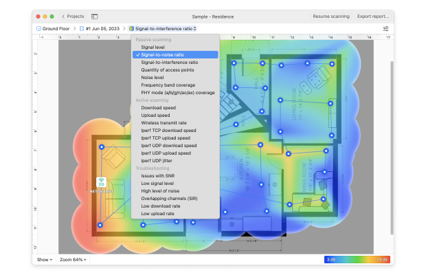 WiFi heatmap