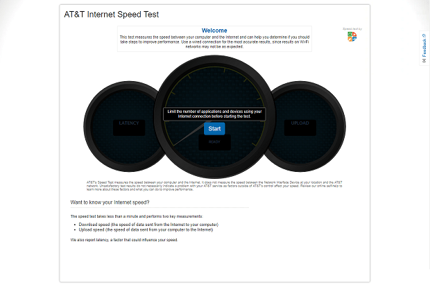ATandT Internet Speed Test