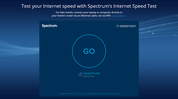 Spectrum Internet Speed Test