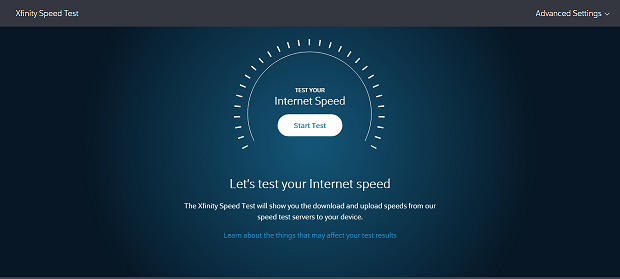 Xfinityスピードインターネットテスト