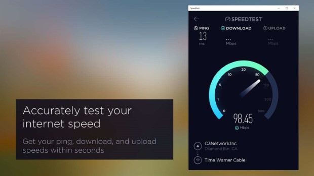 Speed test time Time Warner