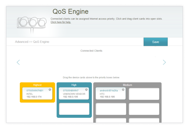 Configure your QoS rules