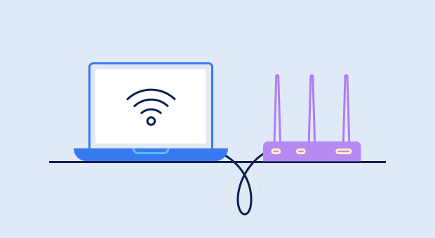 Connect a laptop to your router