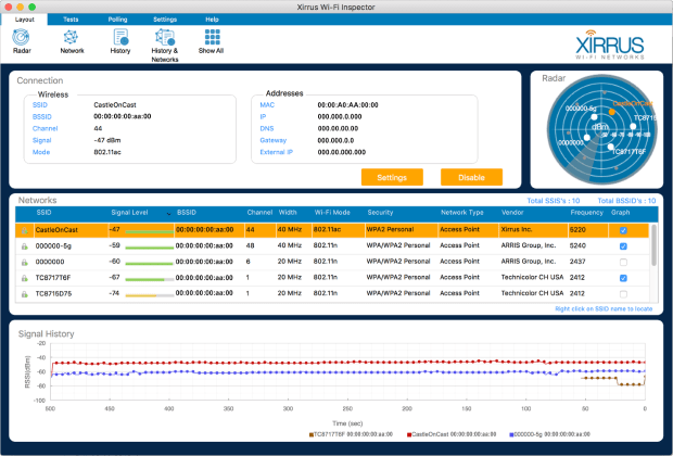 Xirrus Wi-Fi Inspector