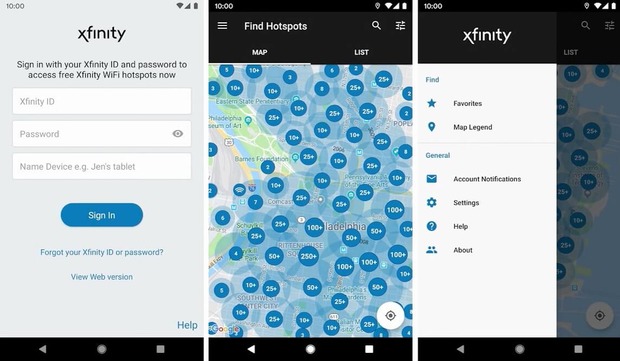 Xfinity WiFi hotspots