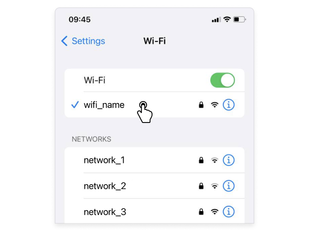 Go to the WiFi section