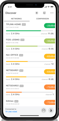 NetSpot WiFi analyzer for iOS