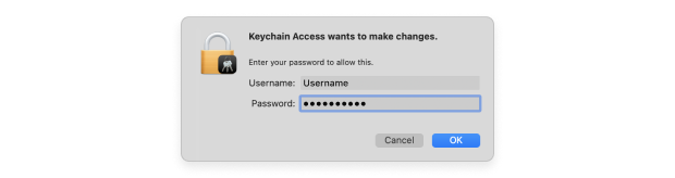 Enter your username and password