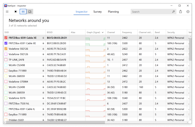 NetSpot  Discover mode