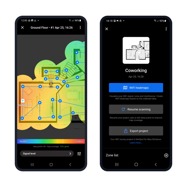 NetSpot WiFi heatmap