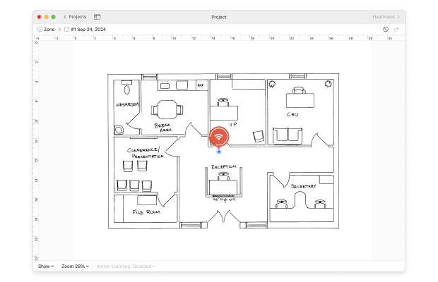 NetSpot — floor plan