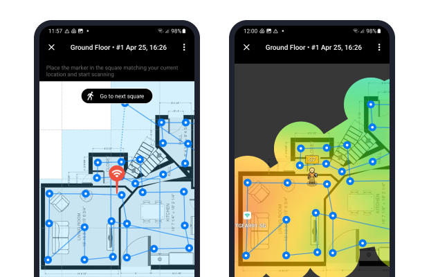 NetSpot pour Android — Mode Étude