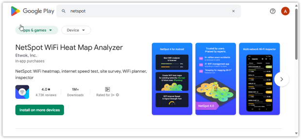 Install NetSpot on Your Android Device