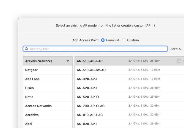 List of common access point models