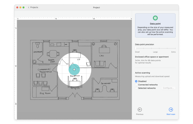 NetSpot active scan